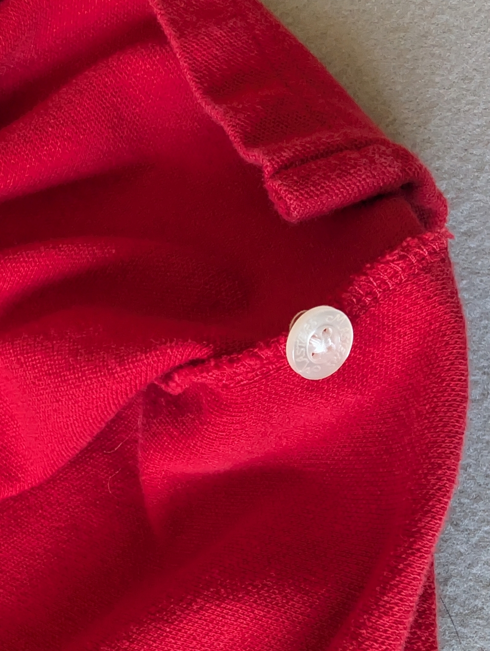 Masters Collection 100% Cotton Mens Golf Polo Shirt Red Sz L Embroidered - Picture 8 of 9